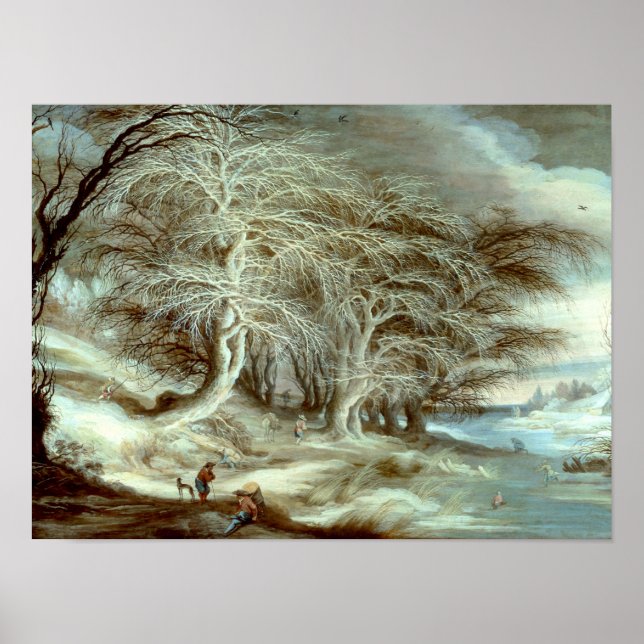 Winter Landscape Gijsbrecht Leytens Poster (Front)