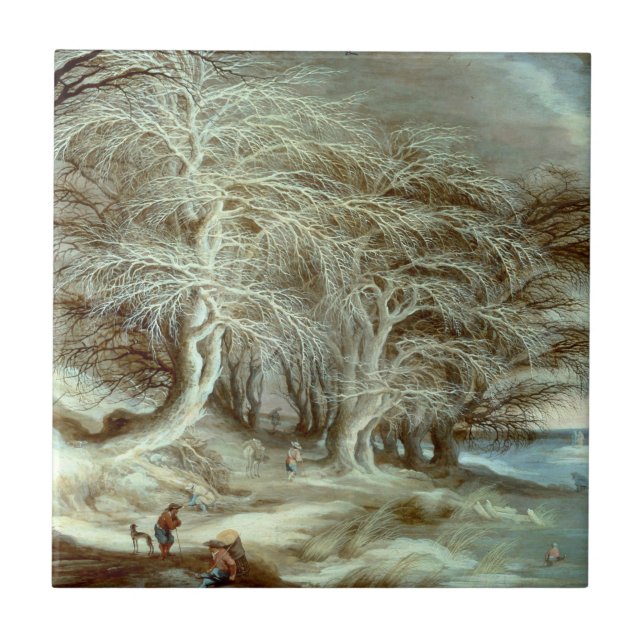 Winter Landscape Gijsbrecht Leytens Tile (Front)