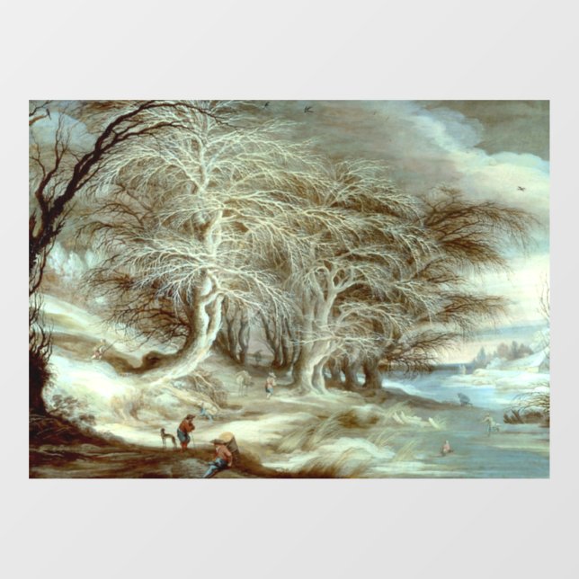 Winter Landscape Gijsbrecht Leytens Window Cling (Sheet)