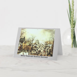 WINTER LANDSCAPE Hendrick Avercamp Holiday Card