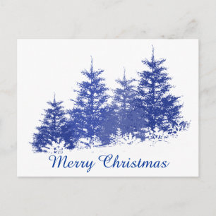 Winter landscape holiday postcard