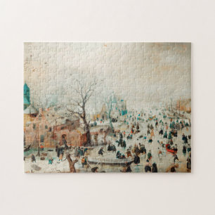 Winter Landscape Ice Skaters 1608 Hendrick Avercam Jigsaw Puzzle