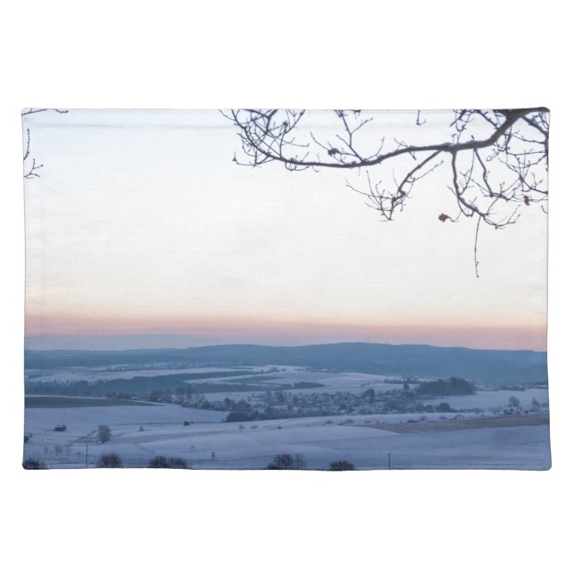 Winter landscape in Germany in the morning Placemat (Front)