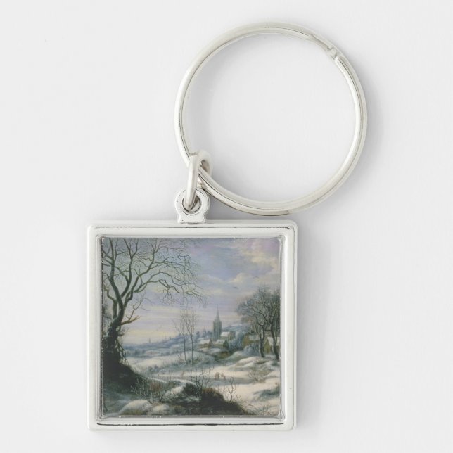 Winter landscape keychain (Front)