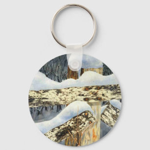 Winter Landscape Keychain