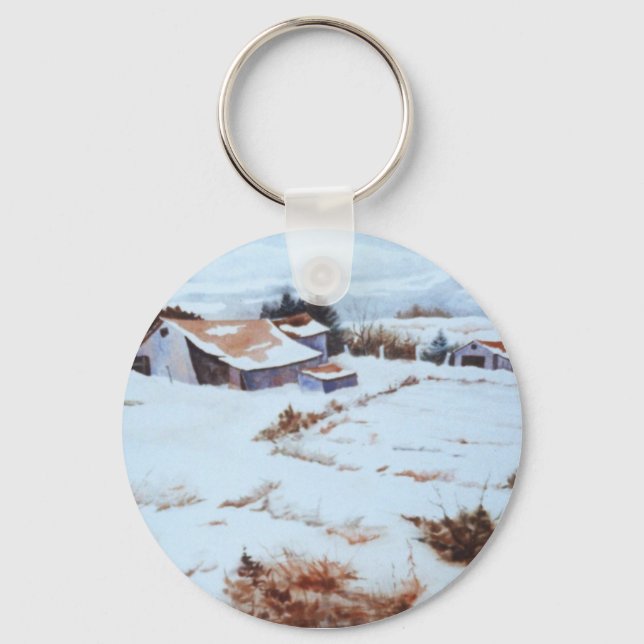 Winter Landscape Keychain (Front)