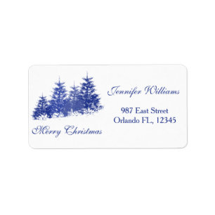 Winter landscape label