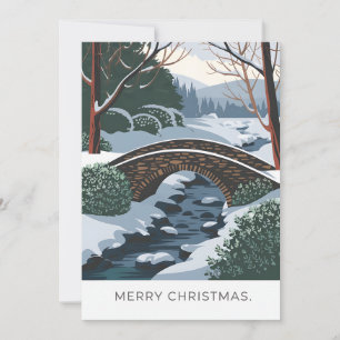 Winter Landscape - Merry Christmas Holiday Card