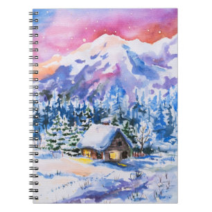 Winter landscape notebook