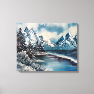 Winter landscape oil painting canvas print