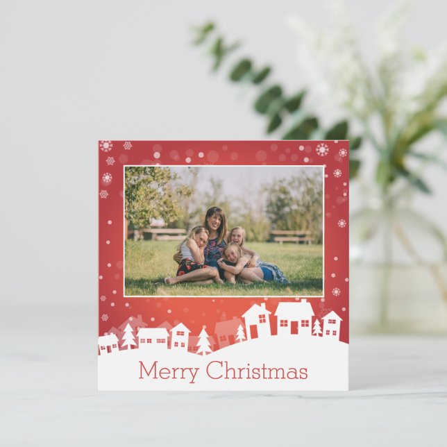 Winter Landscape Photo Holiday Card (Standing Front)