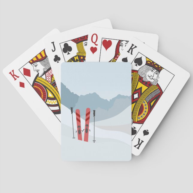 Winter landscape playing cards (Back)