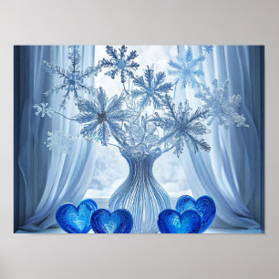 Winter landscape poster