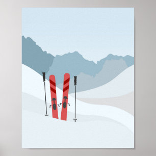 Winter landscape poster