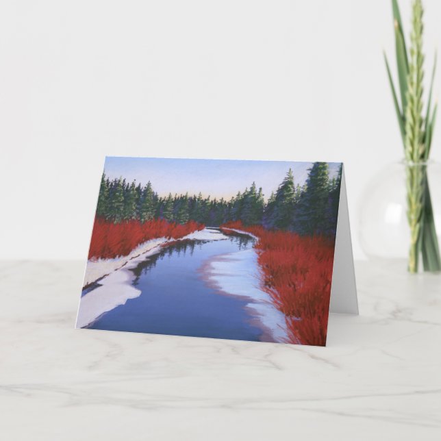 Winter Landscape Scene Blank Card (Front)