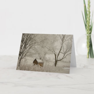 Winter Landscape Scene Holiday Greeting Card