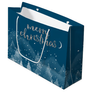 Winter Landscape Snow Large Gift Bag