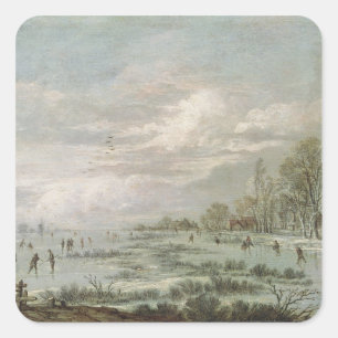 Winter Landscape Square Sticker