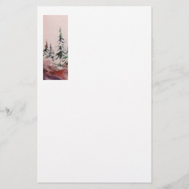 Winter Landscape Stationery (Front)