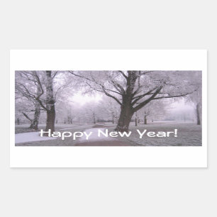 Winter landscape sticker