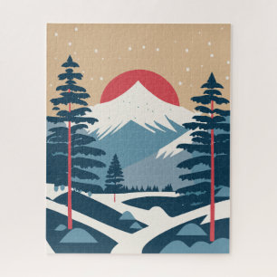 Winter Landscape & Sunrise Jigsaw Puzzle