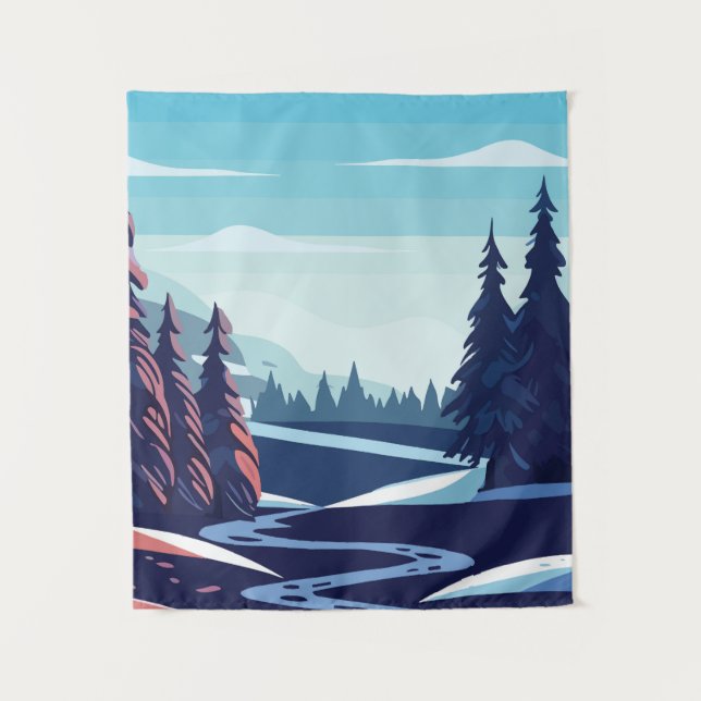 Winter landscape tapestry (Front)