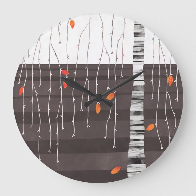 Winter Landscape Tree Art Large Clock (Front)