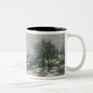 Winter landscape Two-Tone coffee mug