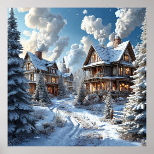 ❄️ Winter Landscape Wall Art Snow Scene Decor 🌲