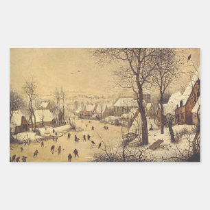 Winter landscape with bird trap by Pieter Brueghel Sticker