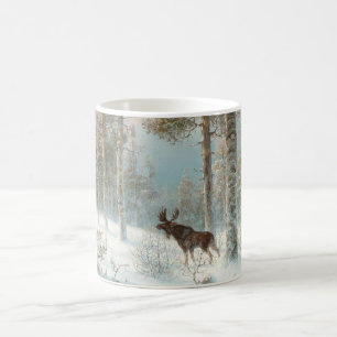 Winter Landscape with Moose Coffee Mug