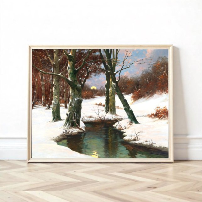 Winter Landscape With Rising Moon  Photo Print (Creator Uploaded)