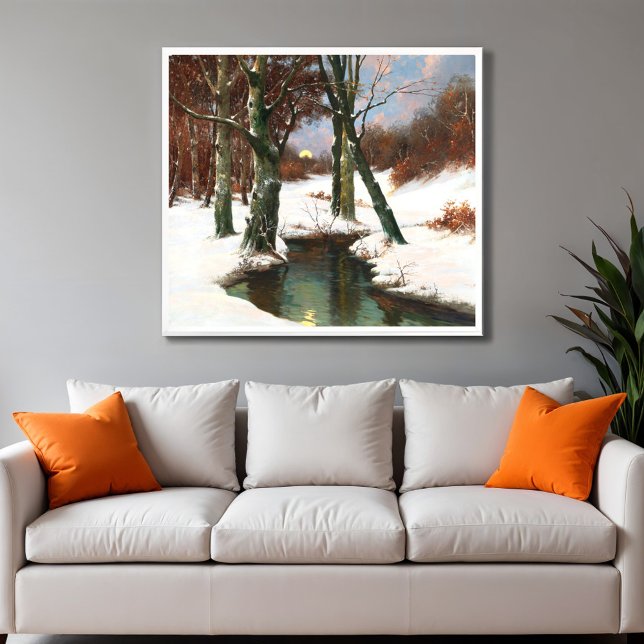 Winter Landscape With Rising Moon Poster (Creator Uploaded)