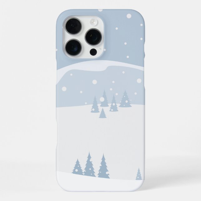 Winter landscape with snow iPhone case (Back)