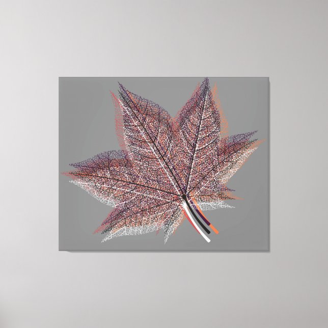Winter Leaf Canvas Print (Front)