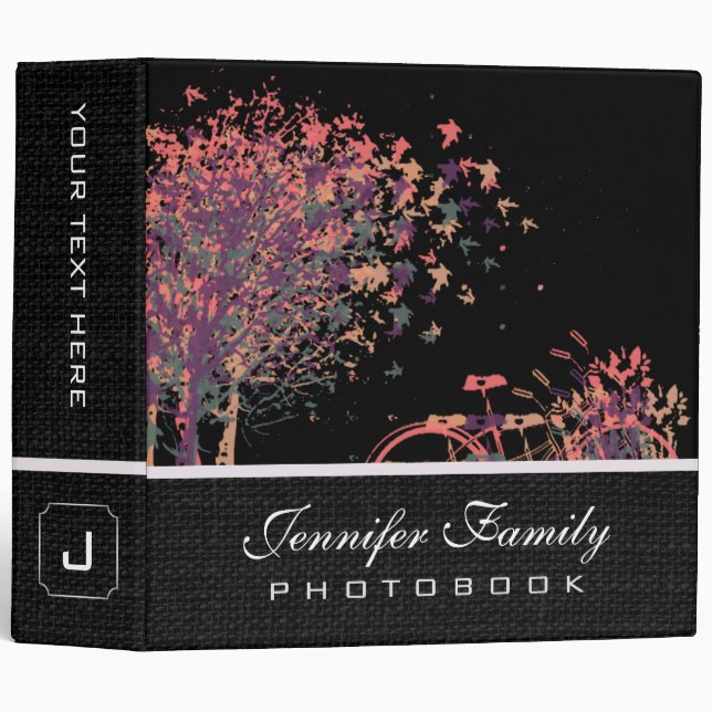 Winter Leaves Trees Family Photo Books Binder (Front/Spine)