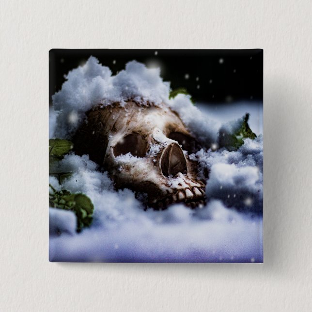 Winter Life IV 2 Inch Square Button (Front)