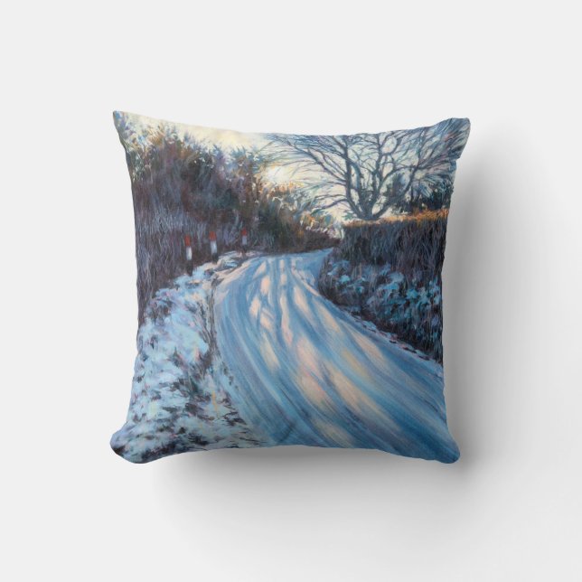 Winter Light Throw Pillow (Front)