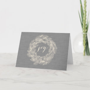 WINTER LINEN JOY STYLISH HOLIDAY CARD