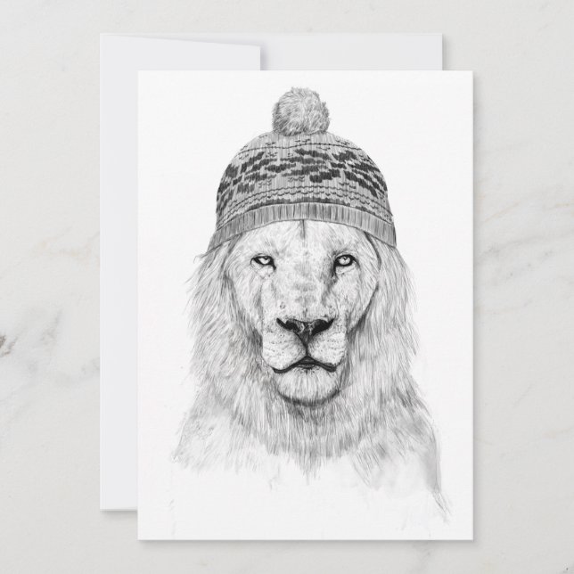 Winter lion (bw) (Front)