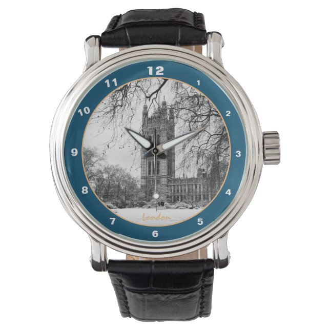 Winter London & Westminster Palace /vintage watch (Front)