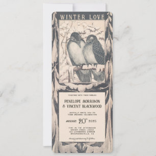 Winter Love Birds - Wedding Invitation