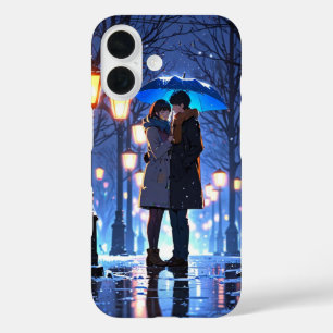 Winter Love Umbrella iPhone 16 Case