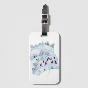 winter luggage tag
