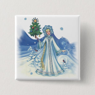 Winter Magic 2 Inch Square Button