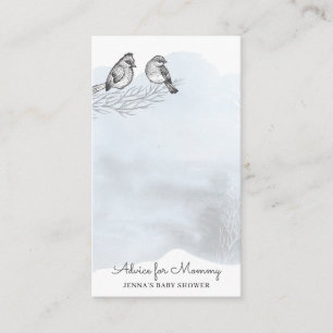 Winter magic   Baby Shower Advice Card