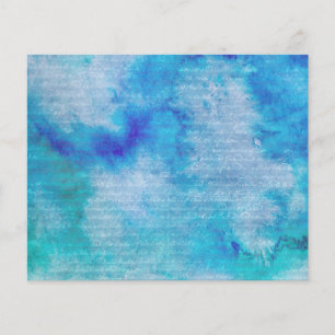 Winter Magic Blue Watercolour Scrapbook Paper