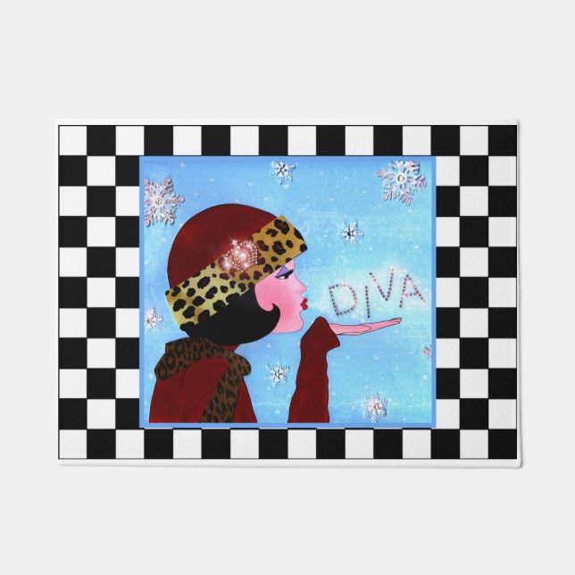 “Winter Magic” DIVA Doormat (Front)