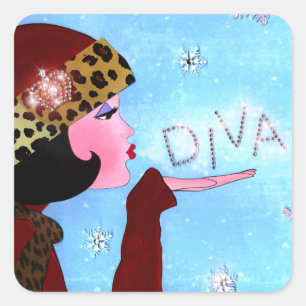 "Winter Magic" DIVA Square Sticker
