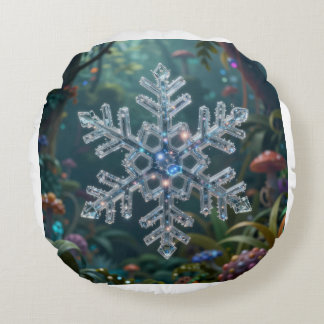 Winter magic found in the most unexpected places.  round pillow